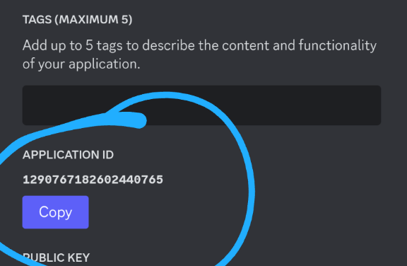 Example of bot invitation